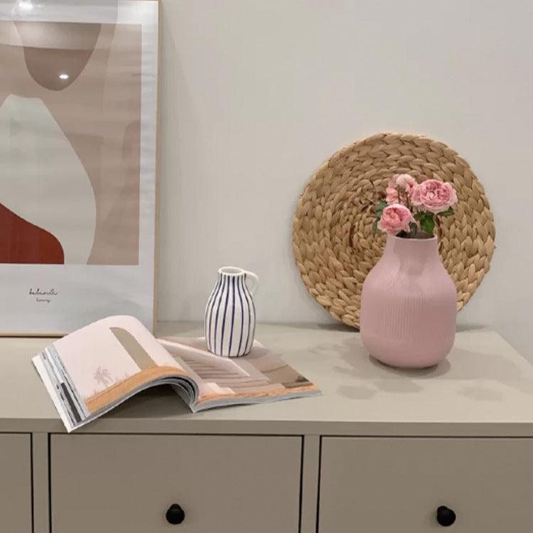 Office Home Jingdezhen Striped Ceramic Vase - Pacisia