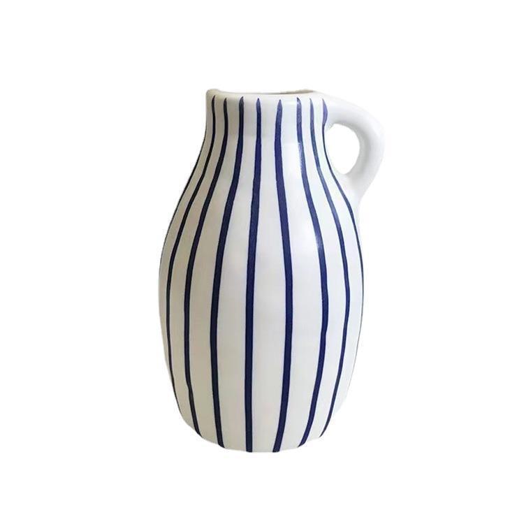 Office Home Jingdezhen Striped Ceramic Vase - Pacisia