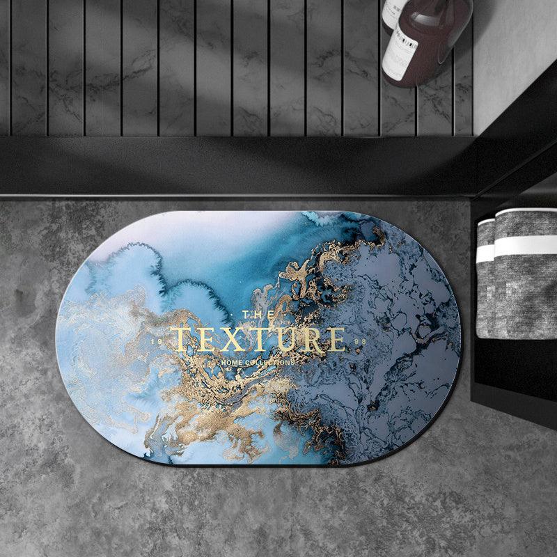 Oval Diatom Mud Cushion Bathroom Absorbent Floor Mat - Pacisia