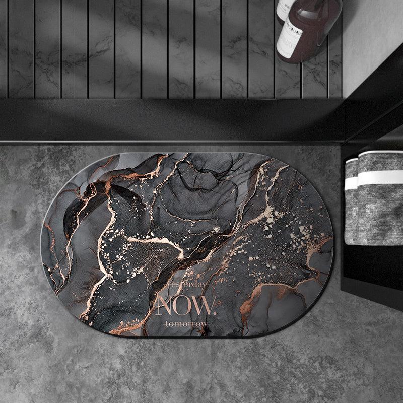 Oval Diatom Mud Cushion Bathroom Absorbent Floor Mat - Pacisia