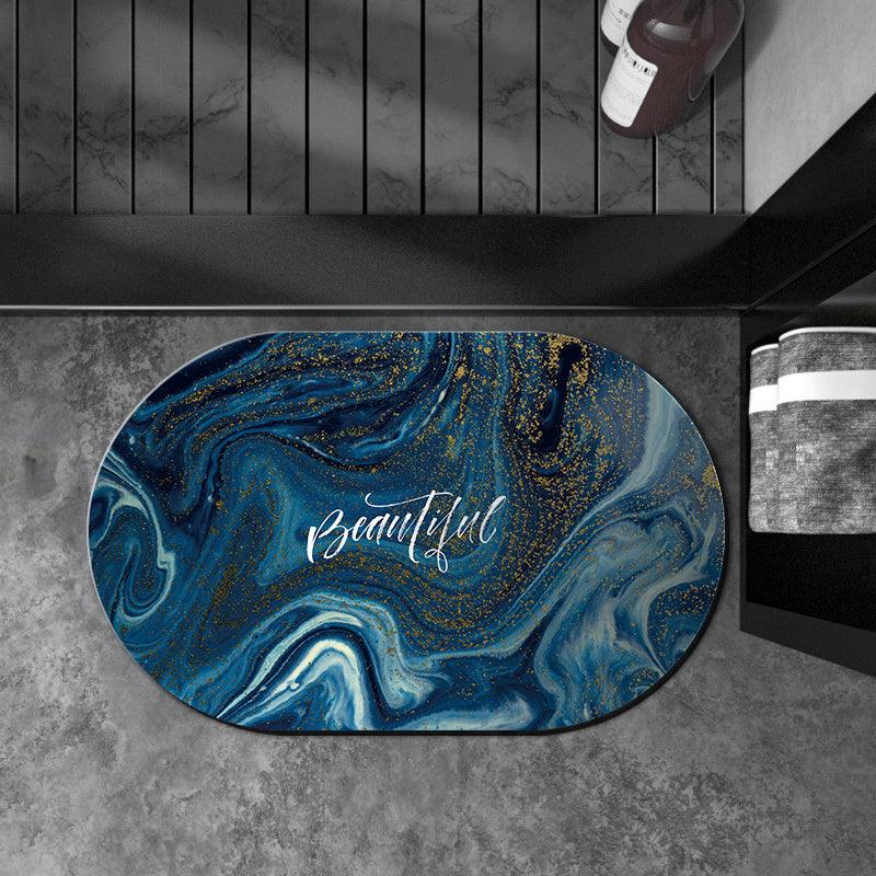 Oval Diatom Mud Cushion Bathroom Absorbent Floor Mat - Pacisia