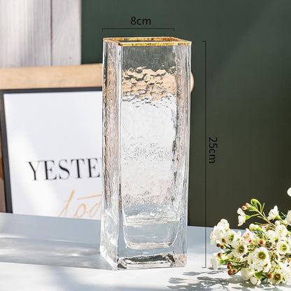 Phnom Penh Corrugated Transparent Glass Vase - Pacisia