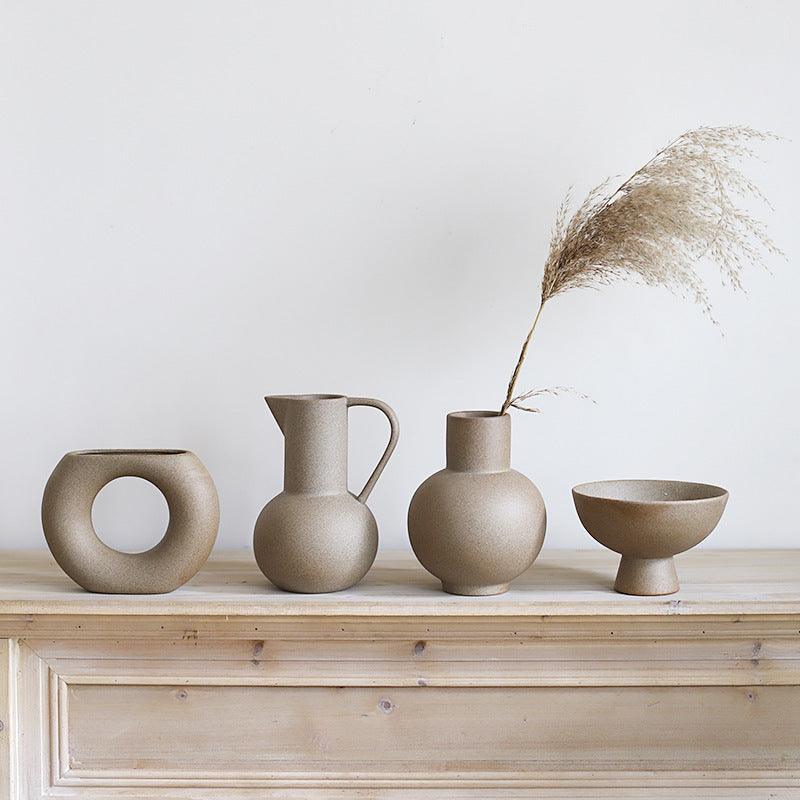 Plain Ceramic Home Decoration Creative Vase Furnishings - Pacisia