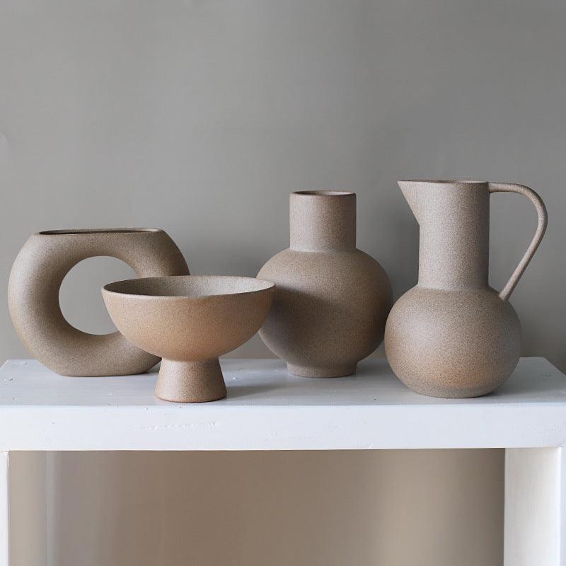 Plain Ceramic Home Decoration Creative Vase Furnishings - Pacisia