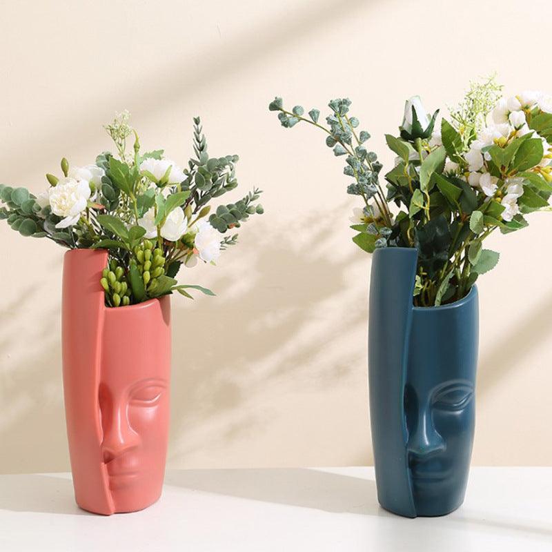 Plastic Imitation Enamel Vase Modern Simple Abstract TV Cabinet Decorations - Pacisia