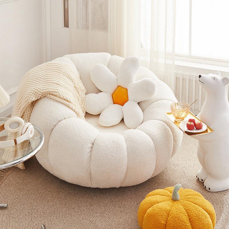 Pumpkin Lazy Tatami Balcony Casual Single Sofa Chair - Pacisia