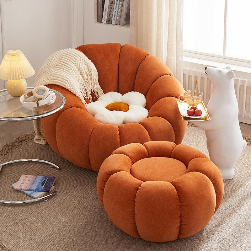 Pumpkin Lazy Tatami Balcony Casual Single Sofa Chair - Pacisia