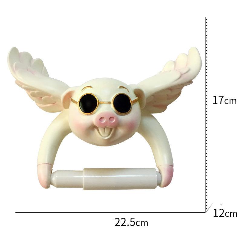 Punch-Free Bathroom Toilet Paper Kitchen Cute Wall-Mounted Roll Paper Tube - Pacisia