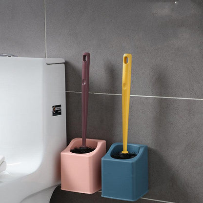 Punch-Free Wall-Mounted Storage Cleaning Brush, Long Handle And No Dead Ends Toilet Brush - Pacisia