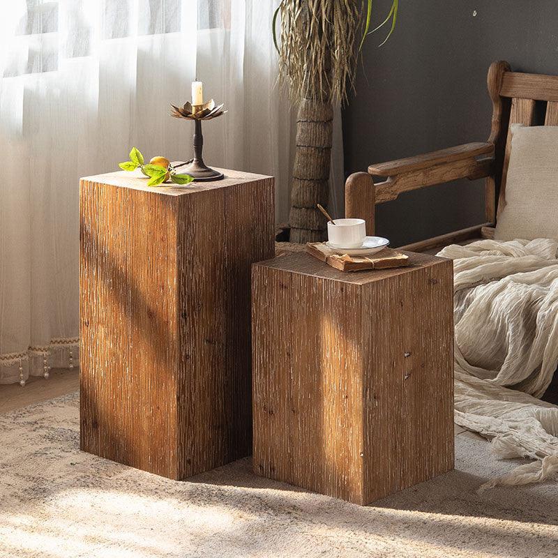 Retro Living Room Sofa Corner Several Solid Wood Small Square Table - Pacisia