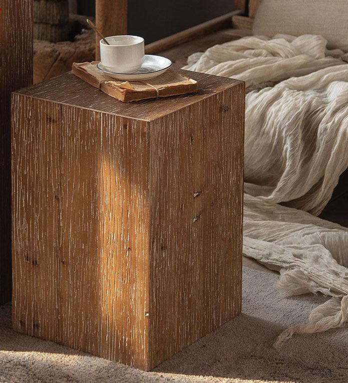 Retro Living Room Sofa Corner Several Solid Wood Small Square Table - Pacisia