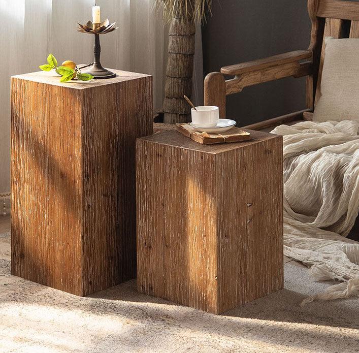 Retro Living Room Sofa Corner Several Solid Wood Small Square Table - Pacisia