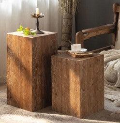 Retro Living Room Sofa Corner Several Solid Wood Small Square Table - Pacisia