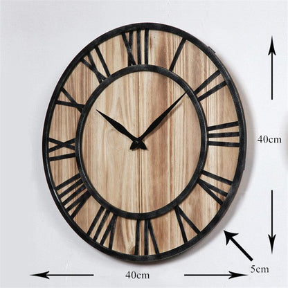 Retro wall clock creative metal decorative wall clock - Pacisia