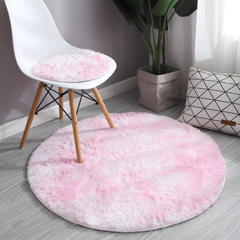 Round Long Hair Tie-dye Carpet Yoga Mat - Pacisia