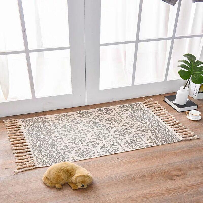 Scandinavian Style Linen Cotton Rug - Pacisia
