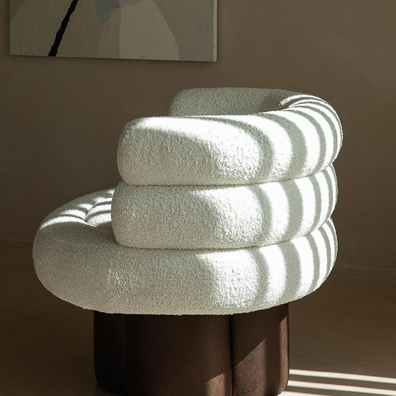 Sherpa Velvet Fabric Color Matching Single Sofa - Pacisia