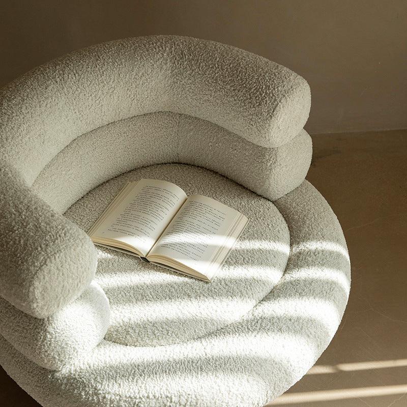 Sherpa Velvet Fabric Color Matching Single Sofa - Pacisia