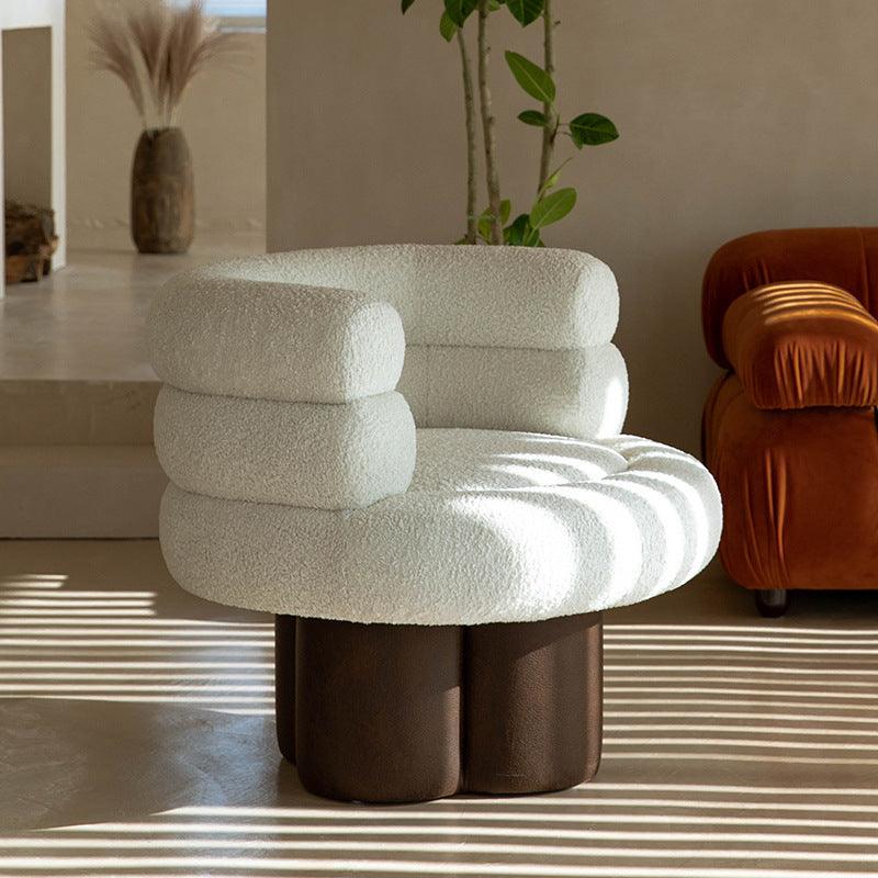 Sherpa Velvet Fabric Color Matching Single Sofa - Pacisia