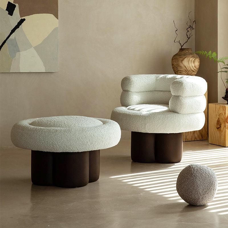 Sherpa Velvet Fabric Color Matching Single Sofa - Pacisia