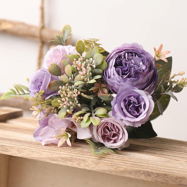 Silk Faux Rose Flower Wedding Home Autumn Decor - Pacisia