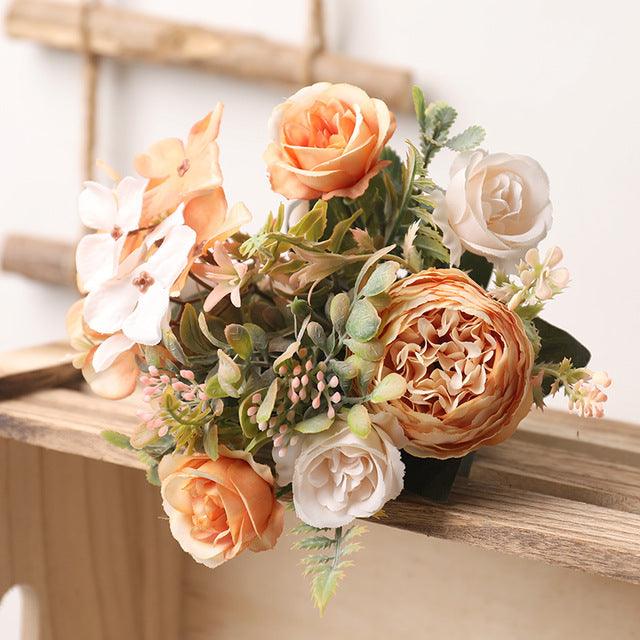 Silk Faux Rose Flower Wedding Home Autumn Decor - Pacisia