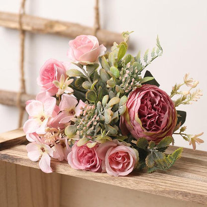 Silk Faux Rose Flower Wedding Home Autumn Decor - Pacisia