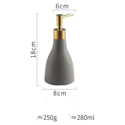 Simple Ceramic Hand Sanitizer Shower Gel Shampoo Moisture Bottle - Pacisia