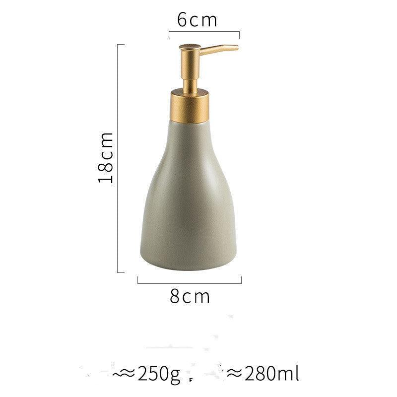 Simple Ceramic Hand Sanitizer Shower Gel Shampoo Moisture Bottle - Pacisia