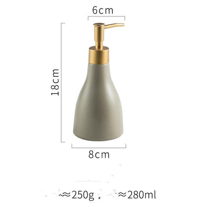 Simple Ceramic Hand Sanitizer Shower Gel Shampoo Moisture Bottle - Pacisia