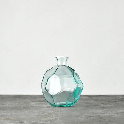 Simple Environmental Protection Handmade Glass Polygonal Vase Flower Insert - Pacisia