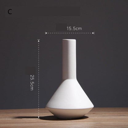 Simple Living Room Home Decoration Creative Black And White Ceramic Vase - Pacisia