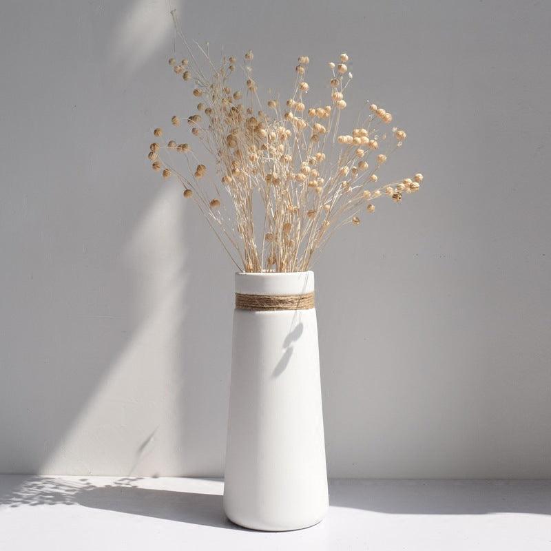 Simple Modern Living Room Home Creative Decoration White Vase - Pacisia