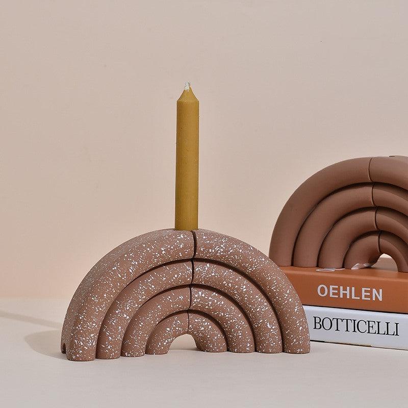 Simple Modern Terrazzo Red Bookend Ornaments - Pacisia