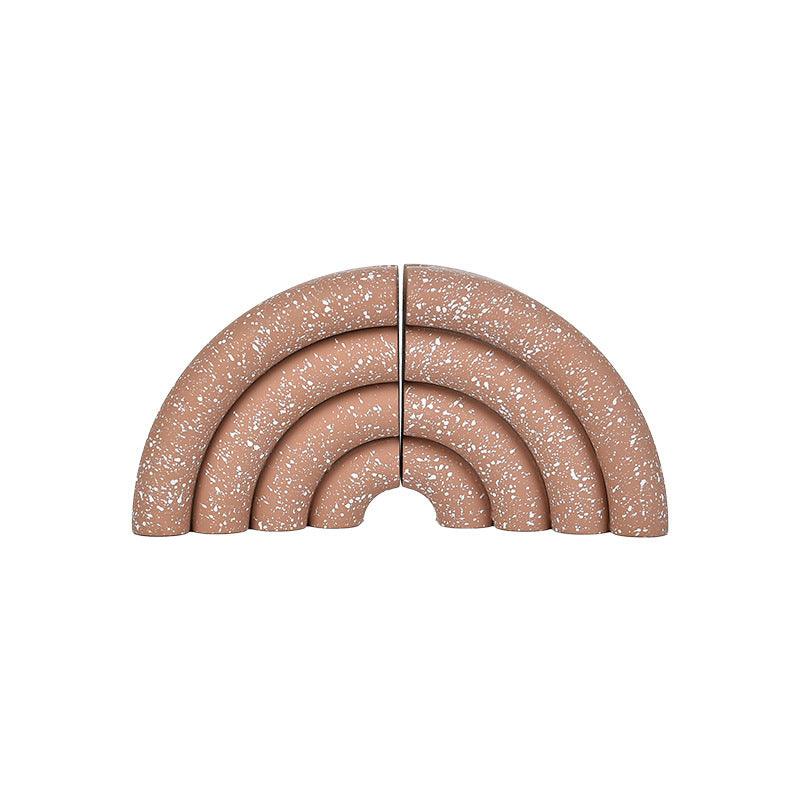 Simple Modern Terrazzo Red Bookend Ornaments - Pacisia