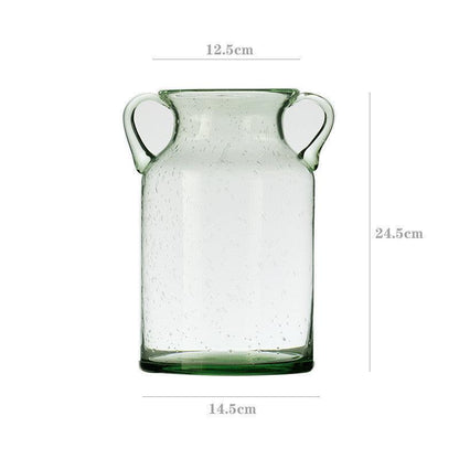 Simple Modern Vase Binaural Bubble Glass Domestic Ornaments - Pacisia