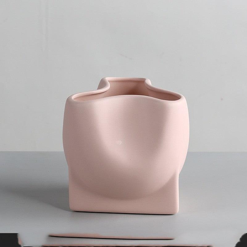 Simple Nordic Morandi Ceramic Vase Ornaments - Pacisia