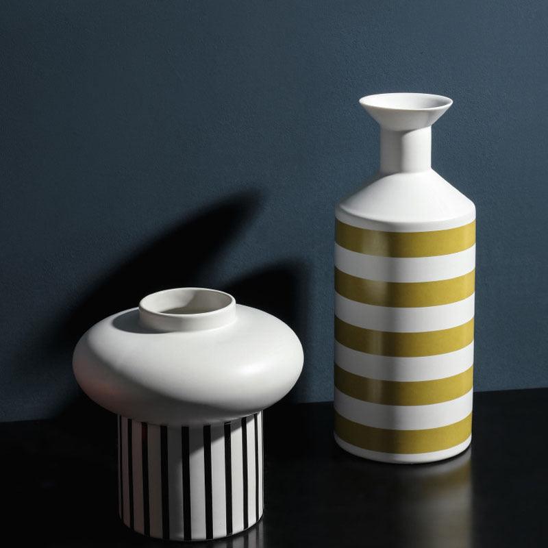 Simple semi - handmade ceramic vase - Pacisia