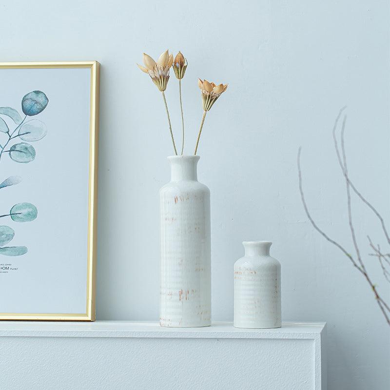 Simple Style Retro Ice-cracking Ceramic Small-mouth Vase - Pacisia