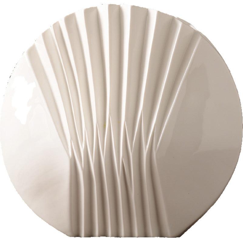 Simple White Shell Ceramic Vase Decoration - Pacisia