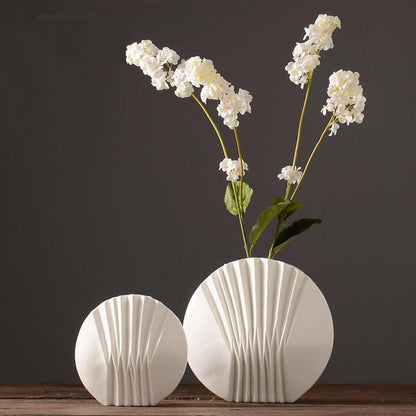 Simple White Shell Ceramic Vase Decoration - Pacisia