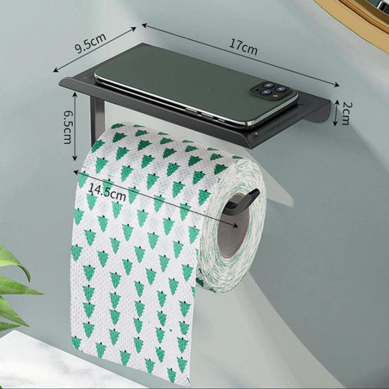 Space Aluminum Thickened Bathroom Mobile Phone Holder Toilet Roll Paper Towel - Pacisia