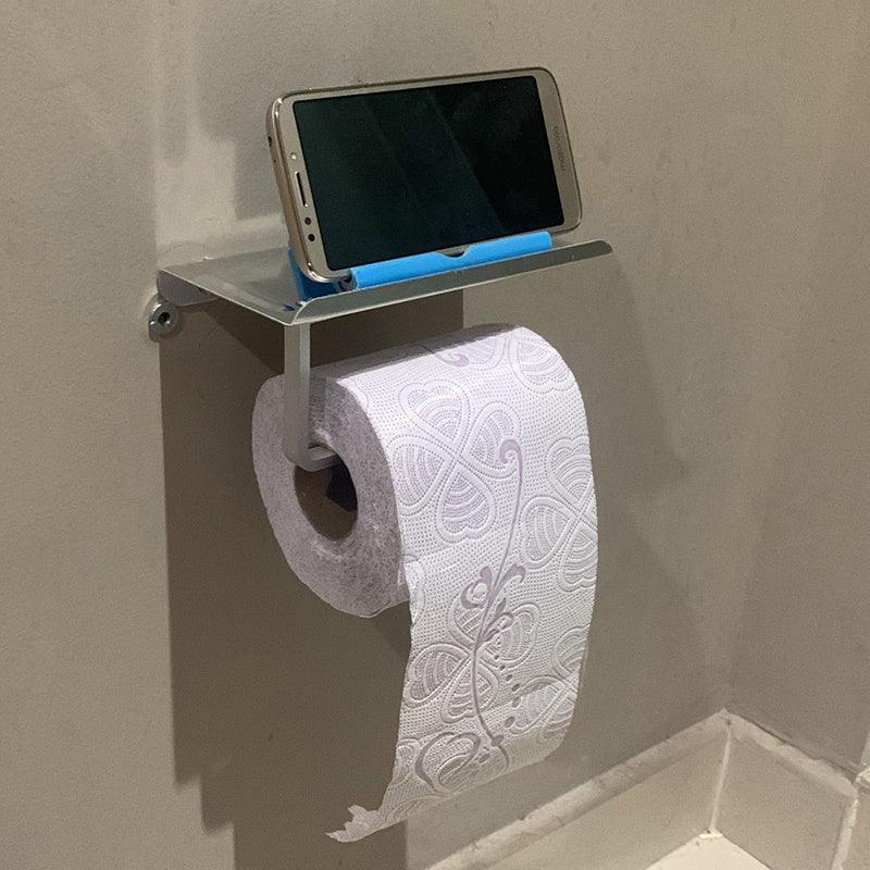 Space Aluminum Thickened Bathroom Mobile Phone Holder Toilet Roll Paper Towel - Pacisia