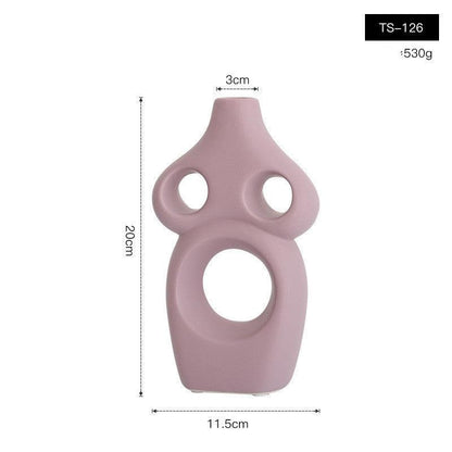 Special-shaped Ceramic Vase Flower Arrangement Living Room Dining Room - Pacisia