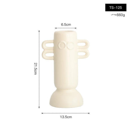 Special-shaped Ceramic Vase Flower Arrangement Living Room Dining Room - Pacisia