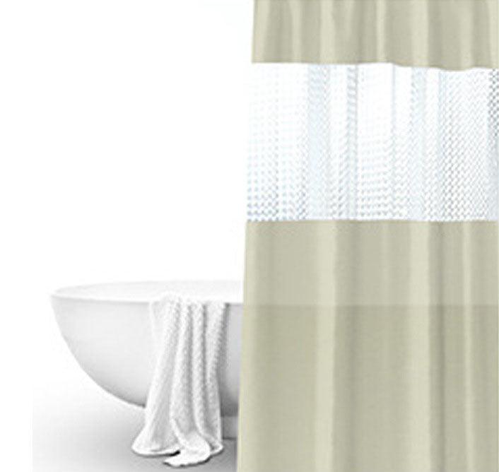 Splicing Translucent Waterproof Mildew Proof Bathroom Bath Shower Partition Curtain - Pacisia
