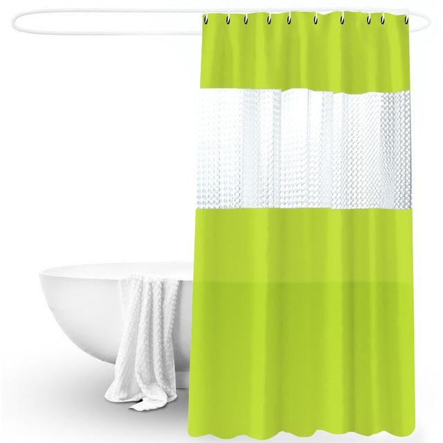 Splicing Translucent Waterproof Mildew Proof Bathroom Bath Shower Partition Curtain - Pacisia