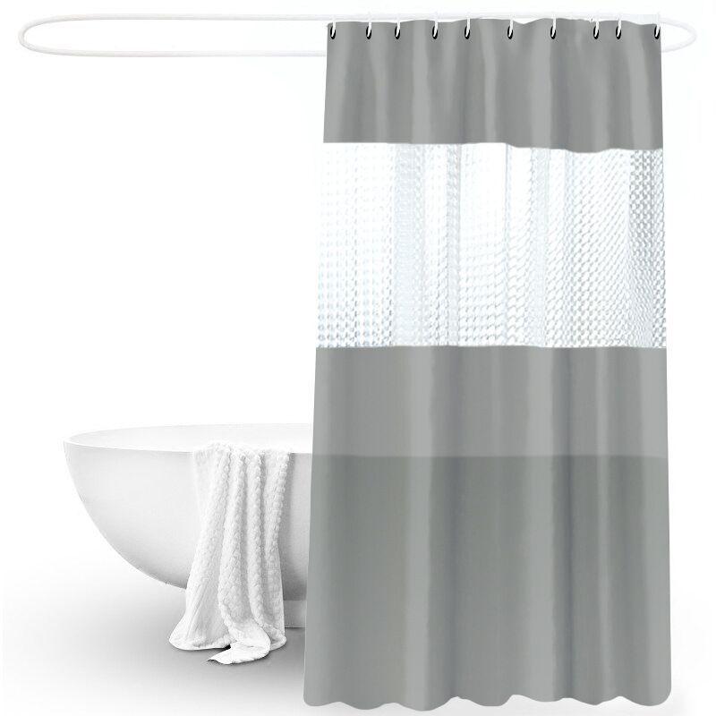 Splicing Translucent Waterproof Mildew Proof Bathroom Bath Shower Partition Curtain - Pacisia