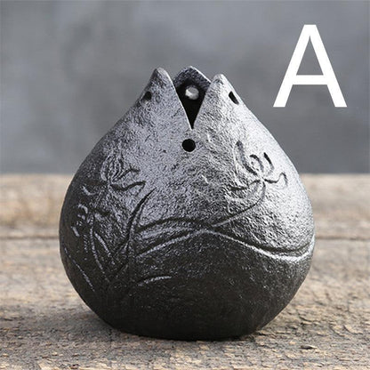 Stoneware Zen Chinese Flower Arrangement Vase - Pacisia