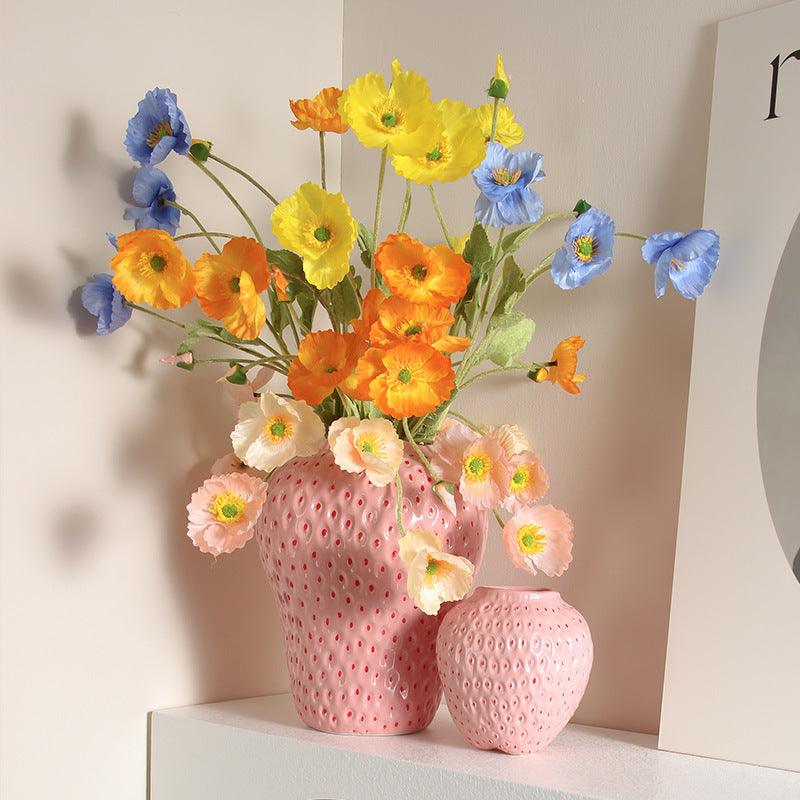 Strawberry Vase Ceramic Decoration Style Good-looking High-grade Hydroponic - Pacisia